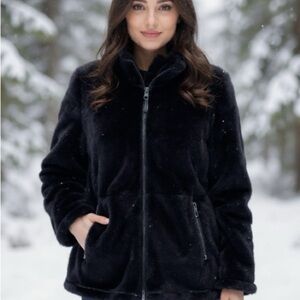 32 Degrees Women's Black Teddy Jacket